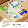 Modern Plastic Telescopic Storage Box, Open-Top Organizer with Multiple Compartments, Ideal for Closet, Kitchen, Desk - White