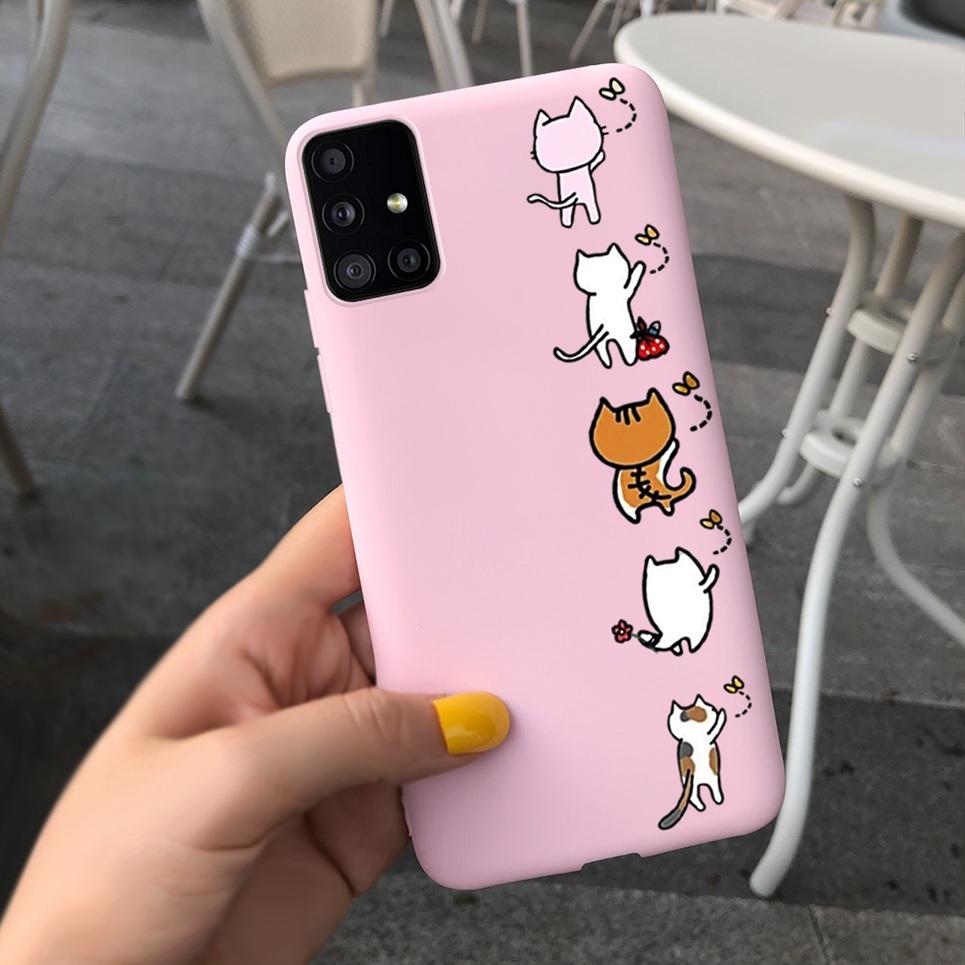 Soft Cover For Samsung Galaxy M51 M31 M21 Shockproof Protection Cases Shell Samsung M21 M31 M 51 Candy Matte Cute Bumper Etui