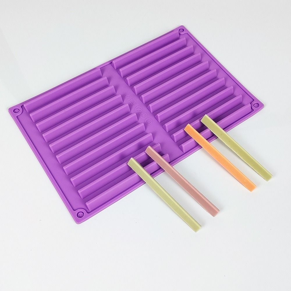 20 Cavities Chocolate Molds Food Grade Silicone Cake Decorating Tool Reusable DIY Silicone Strip Molds Dog Treat Stick