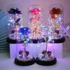 LED Enchanted Galaxy Rose Eternal Beauty And The Beast Rose With Fairy Lights In Dome Christmas Valentine's Day Gifts for Women