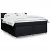 Box Spring Bed with Mattress Black 180 x 200 cm Fabric