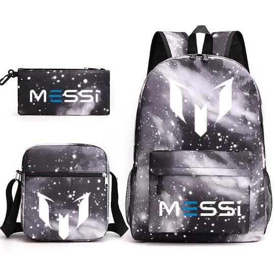 Peripheral Printed Schoolbag 3-Piece Pencil Case Shoulder Bag Backpack