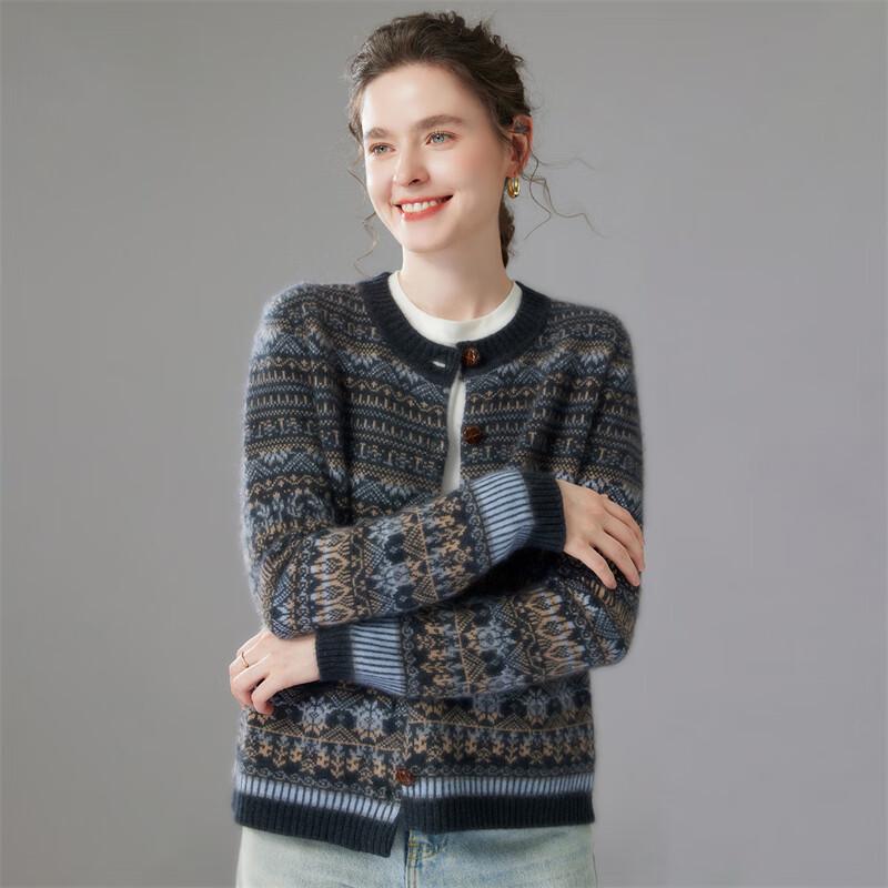 Fanzhen Women's 2025 Autumn/Winter Cashmere Cardigan