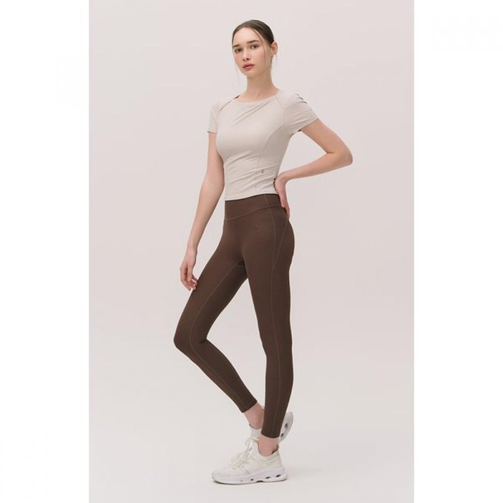 Huit Ticha Rib Slim Line Back Pocket 9 Part Leggings