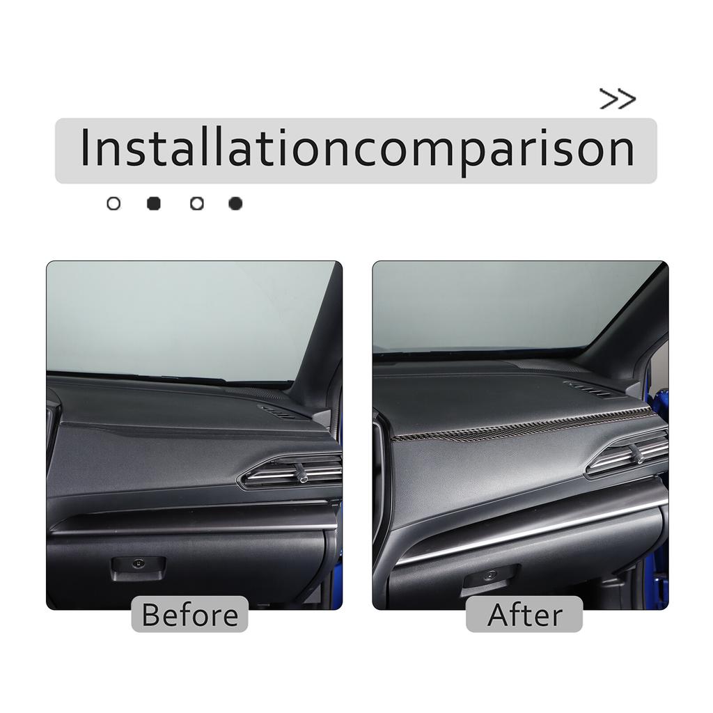 Carbon fiber Interior dashboard Side Cover Trim for Subaru WRX -24
