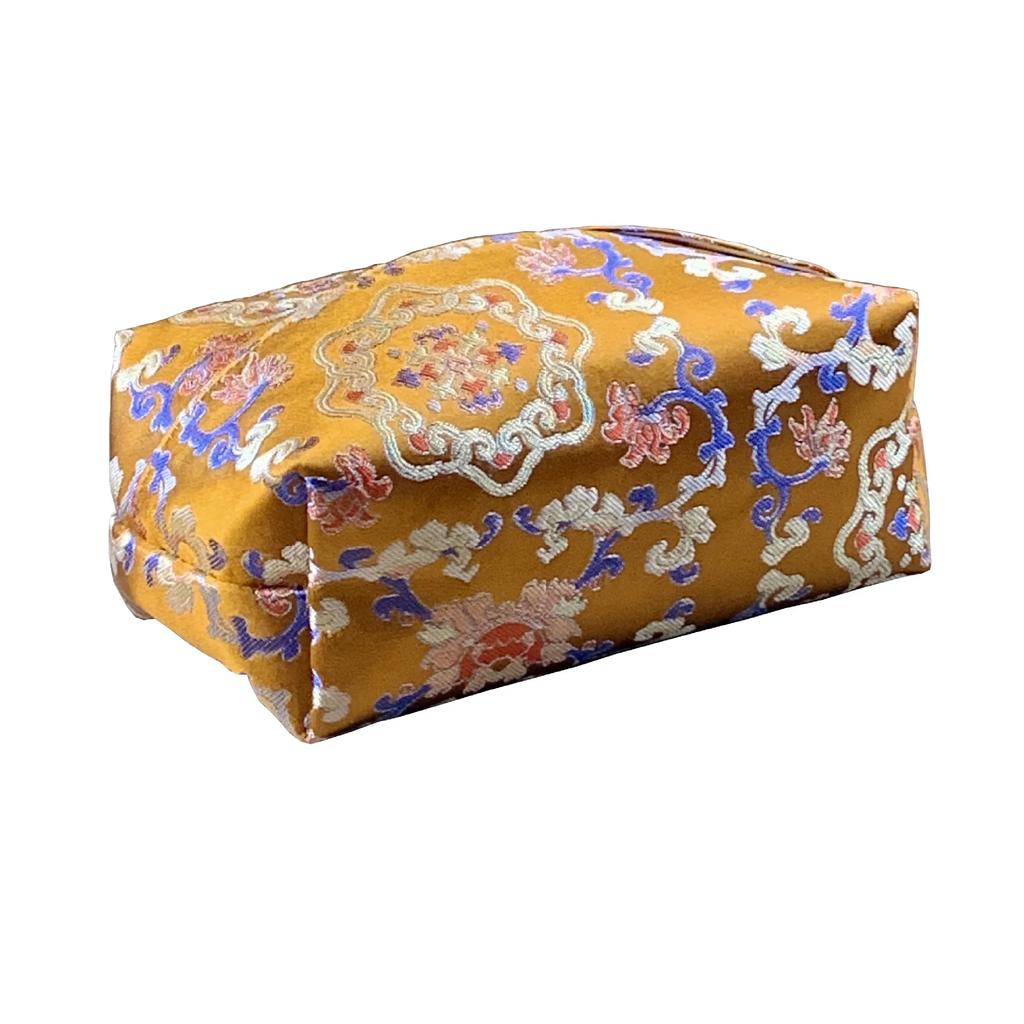 Chinese-style Vintage Tissue Case Tissue Cover Fabric Drawing Box Living Room Bedroom Table Paper Storage Bag Household Desktop