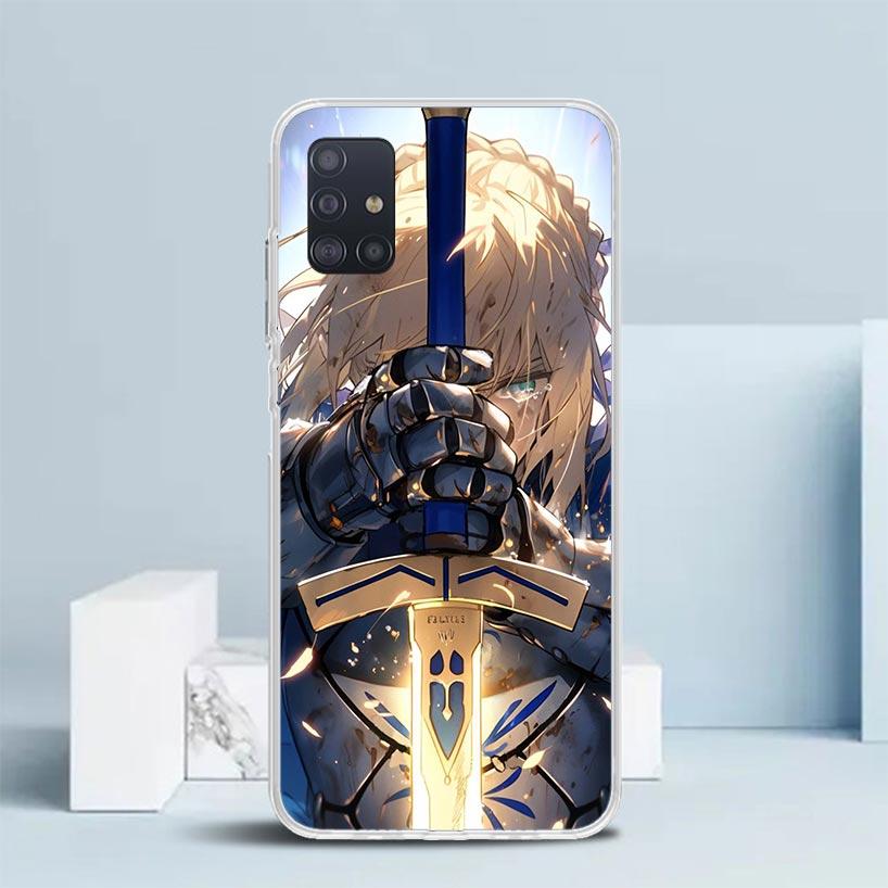 Fate Zero Stay Night Saber Phone Case For Samsung Galaxy A52 A32 A22 A12 A51 A50S A30S A10S Note 20 Ultra 10 S10 Plus A31 A20 A7
