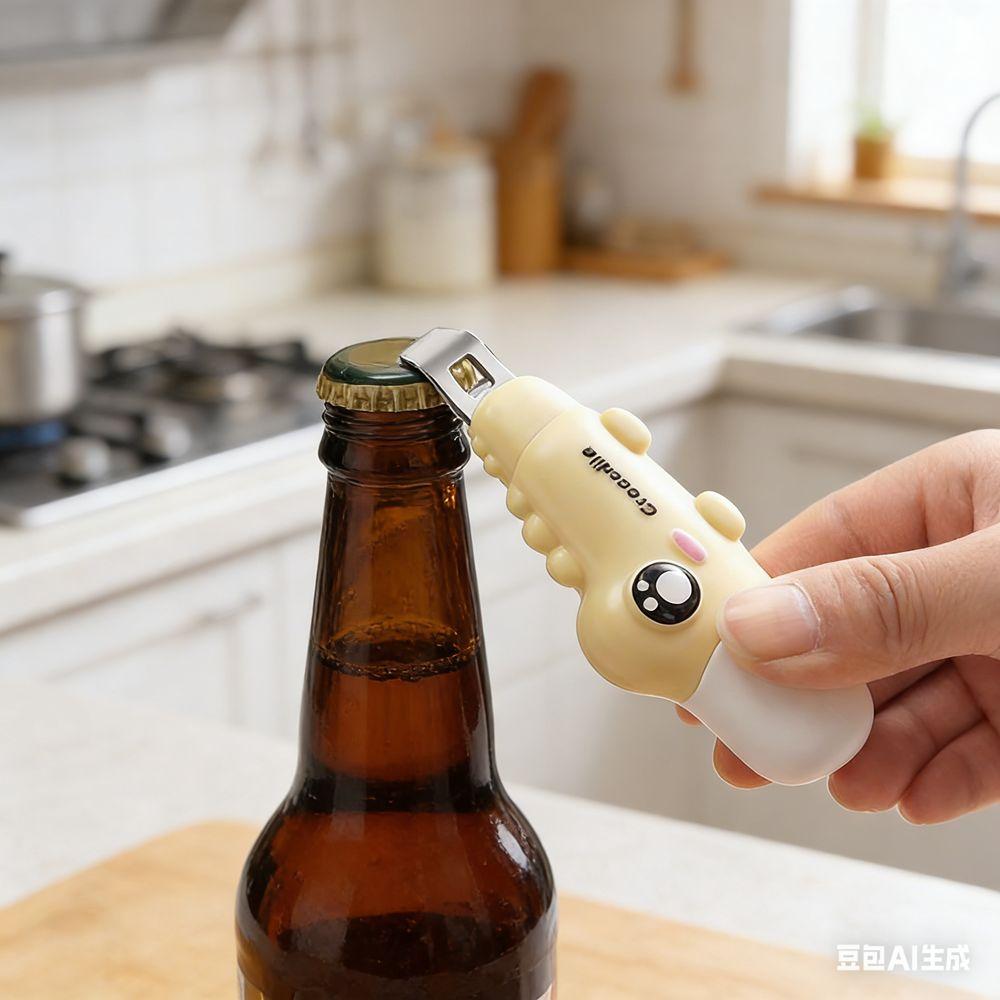 Portable 2 in 1 Bottle Opener Mini Box Opener Little Crocodile Bottle Opener  Can Opening Tool