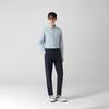 VICUTU Men's Vertical Stripe Business Casual Long Sleeve Shirt