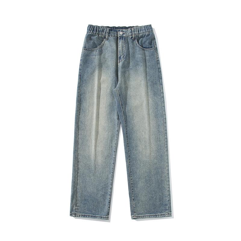 

Ретро Потертые Белые Джинсы Мужские Уличный Тренд Широкие Прямые Базовые Свободные Штаны 3XL