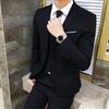 Moda Uomo Tinta Unita Manica Lunga Revers Slim Fit Blazer Abito Cappotto Soprabito
