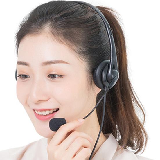 Wired Earpiece Ergonomic Plug And Play Playable Control Wide Compatibility 20-20000HZ Call ABS Calling Center Wired Headset Personal Use