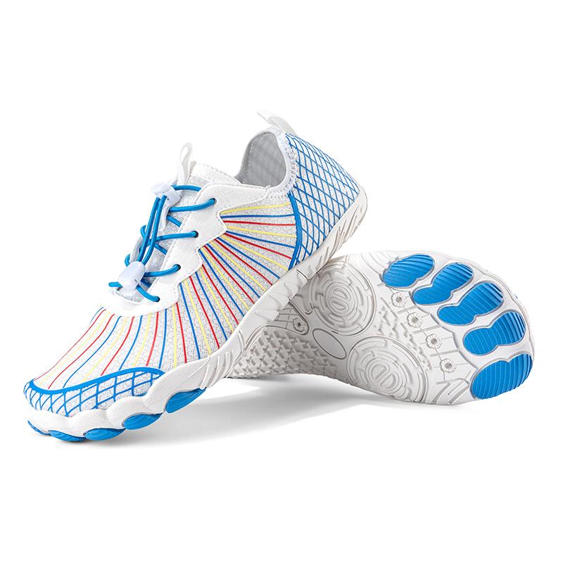 

New Fashionable Comfortable Swimming Shoes for Summer Breathable Soft Anti Slip Stream Tracing Shoes Simple Fitness Yoga Shoes 36 белый