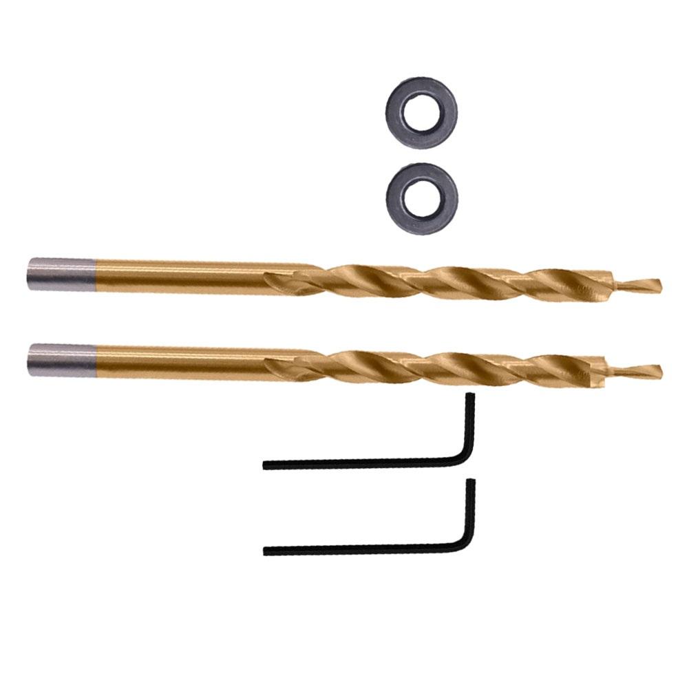 1PCS 9mm/9.5mm Round Shank Drill Bit High Speed Steel Round Handle For Punching Wood For Pocket Hole Drill Jig Guide Woodwork