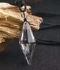 Natural Crystal Pendant with Smoky Quartz, Amethyst, Brown Quartz, Obsidian, Tiger's Eye, and White Crystal