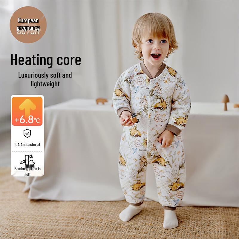 OUYUN Newborn Padded Autumn/Winter Romper 80