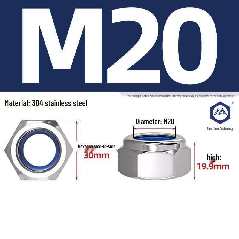 304 Stainless Steel Nylon-Insert Lock Nut DIN985