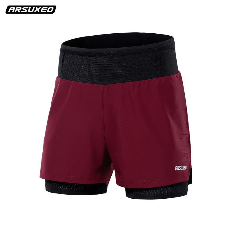 Men's Quick-Dry Breathable Outdoor Running Shorts with Multifunctional Pockets, Loose Fit, Anti-Exposure Design