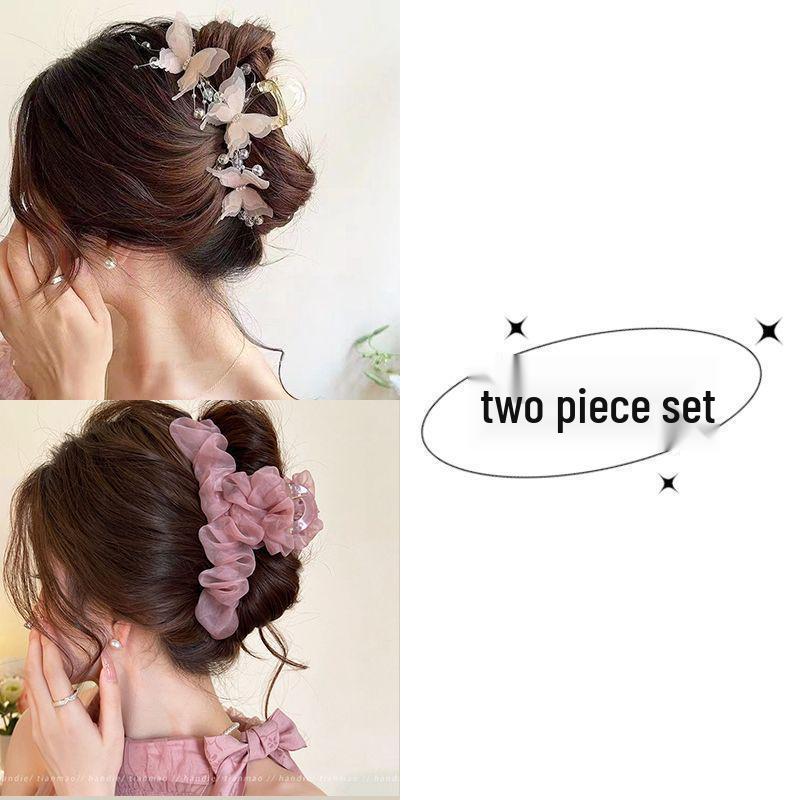 Elegancki Duży Plisowany Klips do Włosów: Szykowny klips rekinowy 2025 dla wyrafinowanego wyglądu