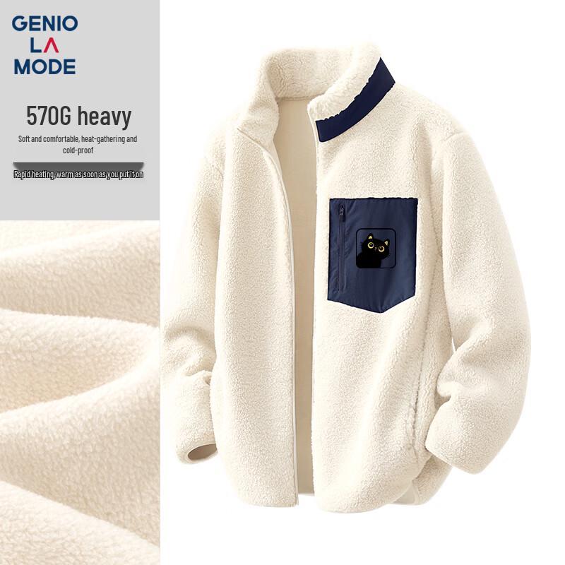 

GENIOLAMODE Men s Winter 570G Double-Sided Heavyweight Fleece Jacket XL