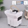Portable Shampoo Basin with No Plumbing, Water Circulation, Constant Temperature, Top & Bottom Inlet for Salon Head Therapy