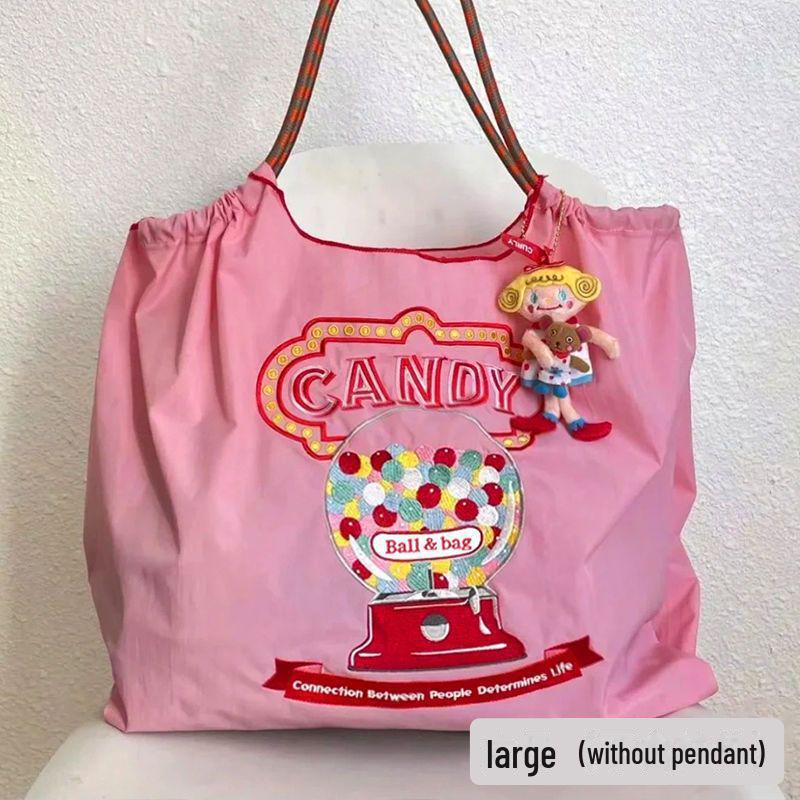 „Eko-šetrná japonská nylonová vyšívaná plátěná nákupní taška s květinami“