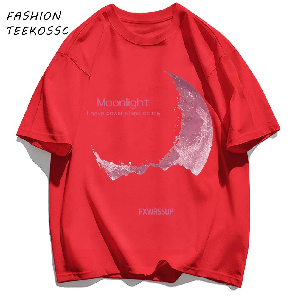 Moonlight I Have Powe Stand On Me Man TShirts Cotton Basics T Shirt Hip Hop Summer Unisex Clothing Loose AllMatch Streetwear