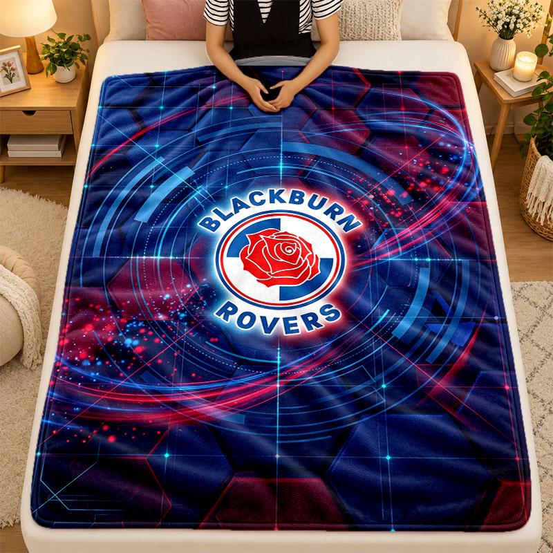 Flannel BlanketBlackburn Rovers Football Warm Soft Throw Blanket for Indoor Sofa Bed Living Room Use