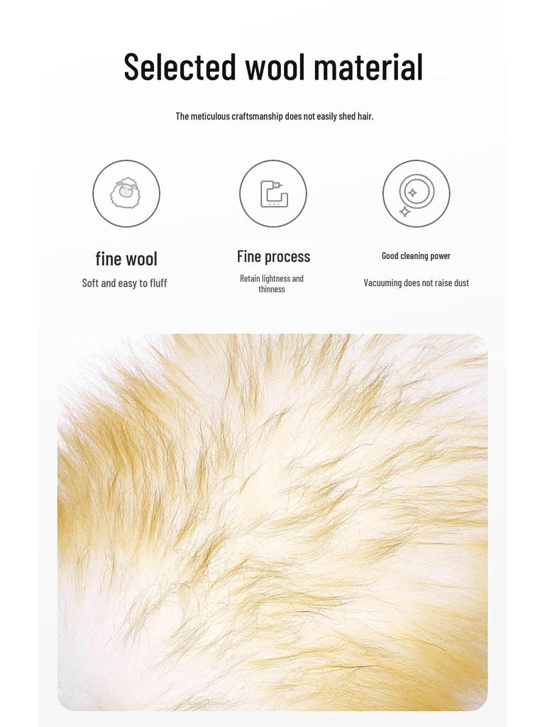 Wool Instrument Cleaning Brush - No-Shed Duster for Piano, Guitar, Guzheng, and Household Use