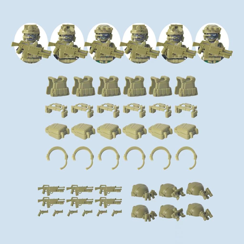 Swat Military Doll Camouflage Ghost Special Forces Building Block Doll Children'S Toy