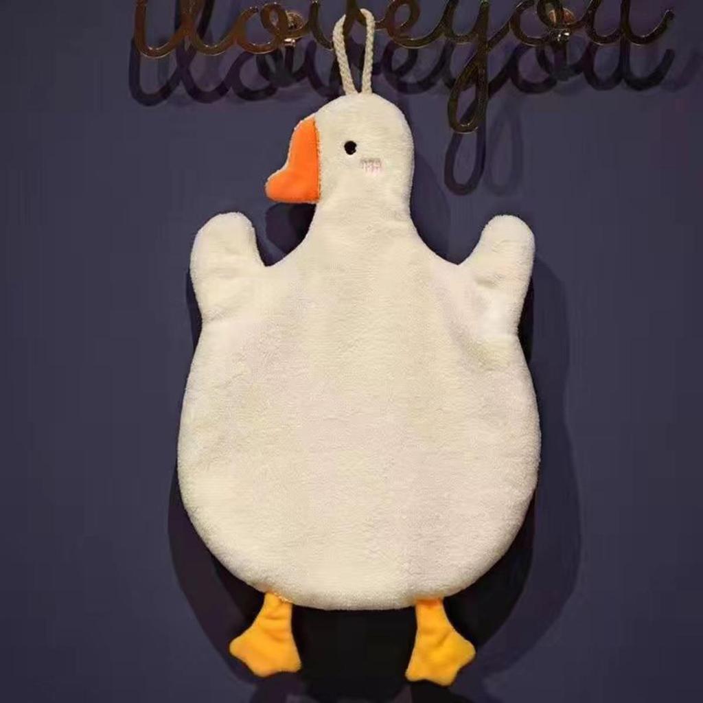Cartoon Goose Hand Towel Kitchen Bathroom and Toilet Hand Towel Hanging Type with Super Water Absorption Quick Drying