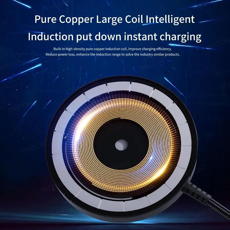 Phone Magnetic Wireless Charger Power&Temperature Display Smart Chargers For Magsafe iPhone 16 15 14 13 12 Pro Max Fast Charging