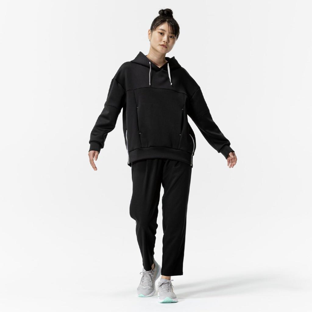 Mizuno Stretch Sweat Pullover Hoodie for Easy To Move Size XL Women's Training, In, Black, (32MCC332)