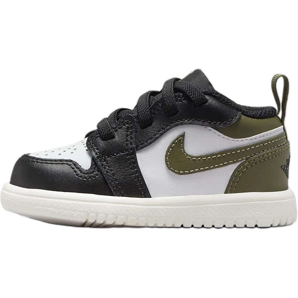 New Jordan Air Jordan 1 Anti-Slip Wear-Resistant Low-Top Toddler Shoes Black White Green Infant And Toddler DR9747-092