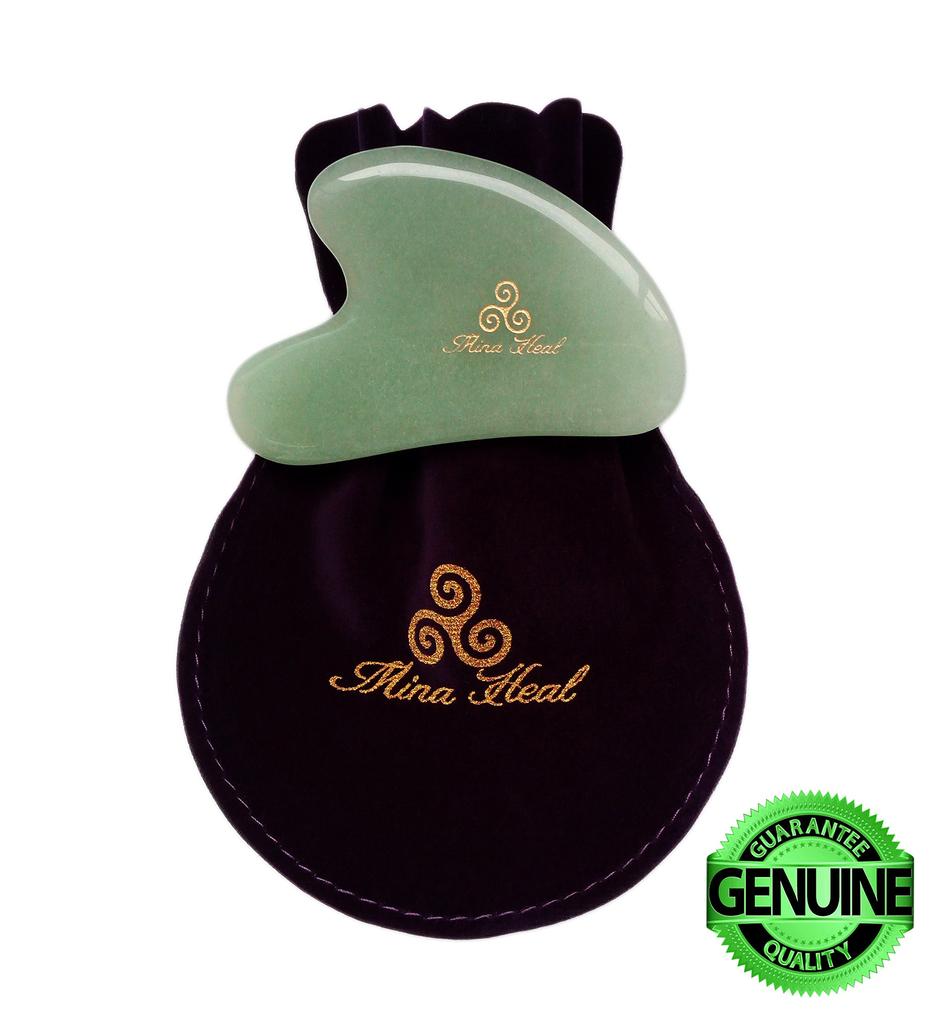 Facial Massage Face Roller Jade Roller Made from Natural Stone and Roller (Cassa Set)