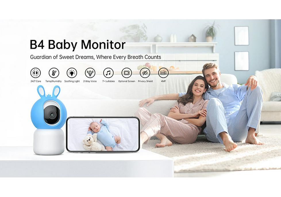 HD Smart WIFI Baby Monitor mit mobiler App und Fernüberwachung