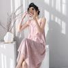 Suspender small fresh cotton and silk nightdress women's summer thin sleeveless lazy style loungewear high-end sense holiday dress