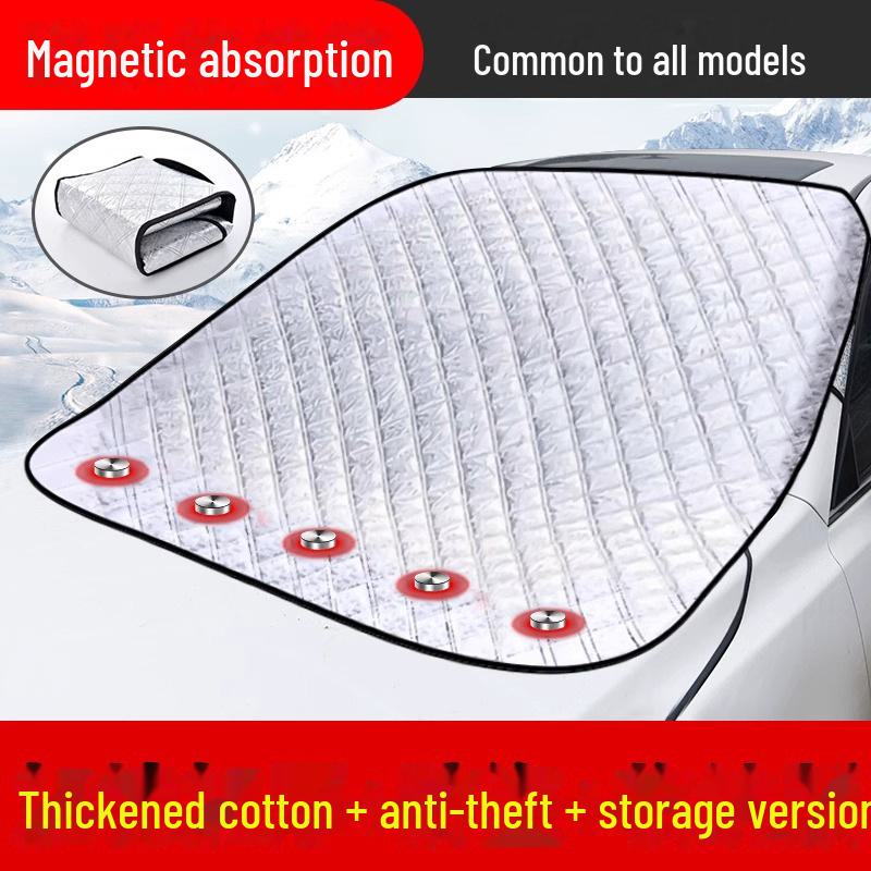 Winter Car Front Windshield Half Cover: Sunscreen, Rainproof, Heat Insulation, Thickened Shield