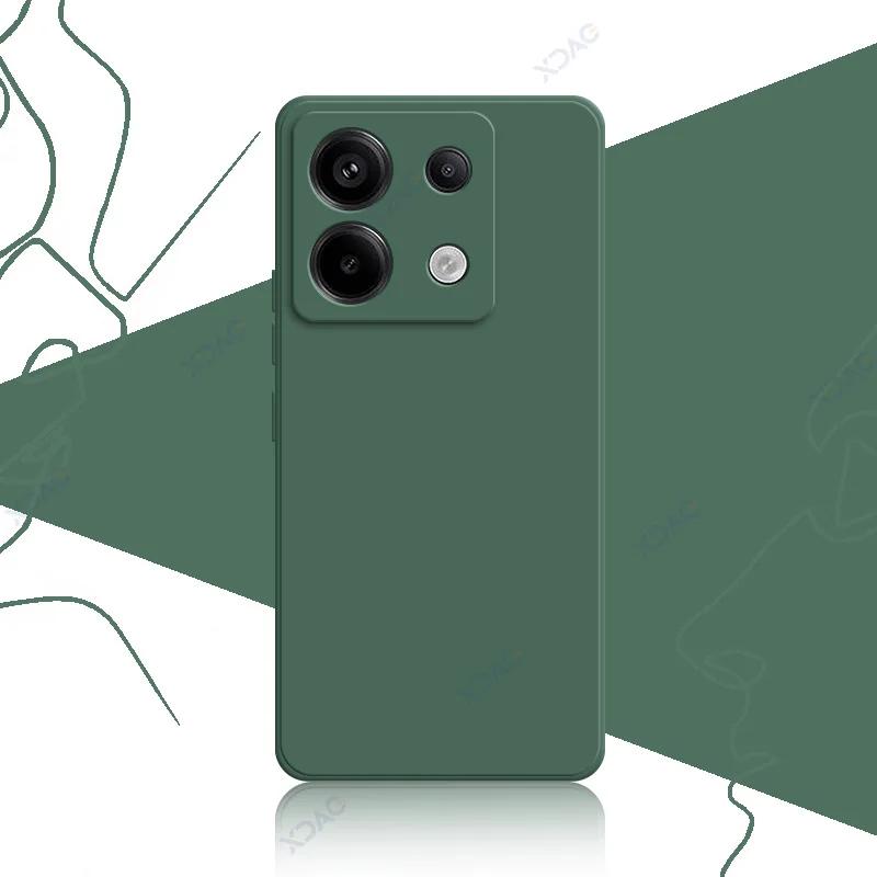 Śliczne kwadratowe silikonowe etui z płynnym silikonem do Xiaomi POCO X6 Pro Neo 5G Luksusowe miękkie etui na telefon POCOX6 X6Pro X6Neo Coque