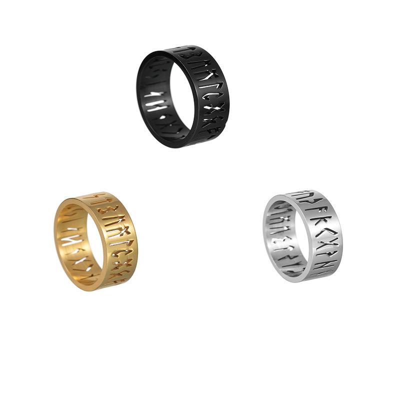 2023 Nordic Viking Runic Titanium Steel Proposal Jewelry for Men and Women