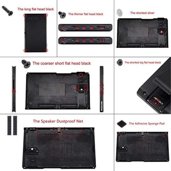 Comes with Back Plate for eXtremeRate Switch Patterned Custom DIY Replacement Case Shell for Holder Handle Controller Housing for and Full Button Set