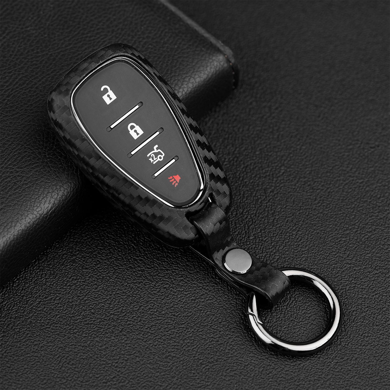 Leather Silicone Car Key Case Cover With Buckle For Chevrolet