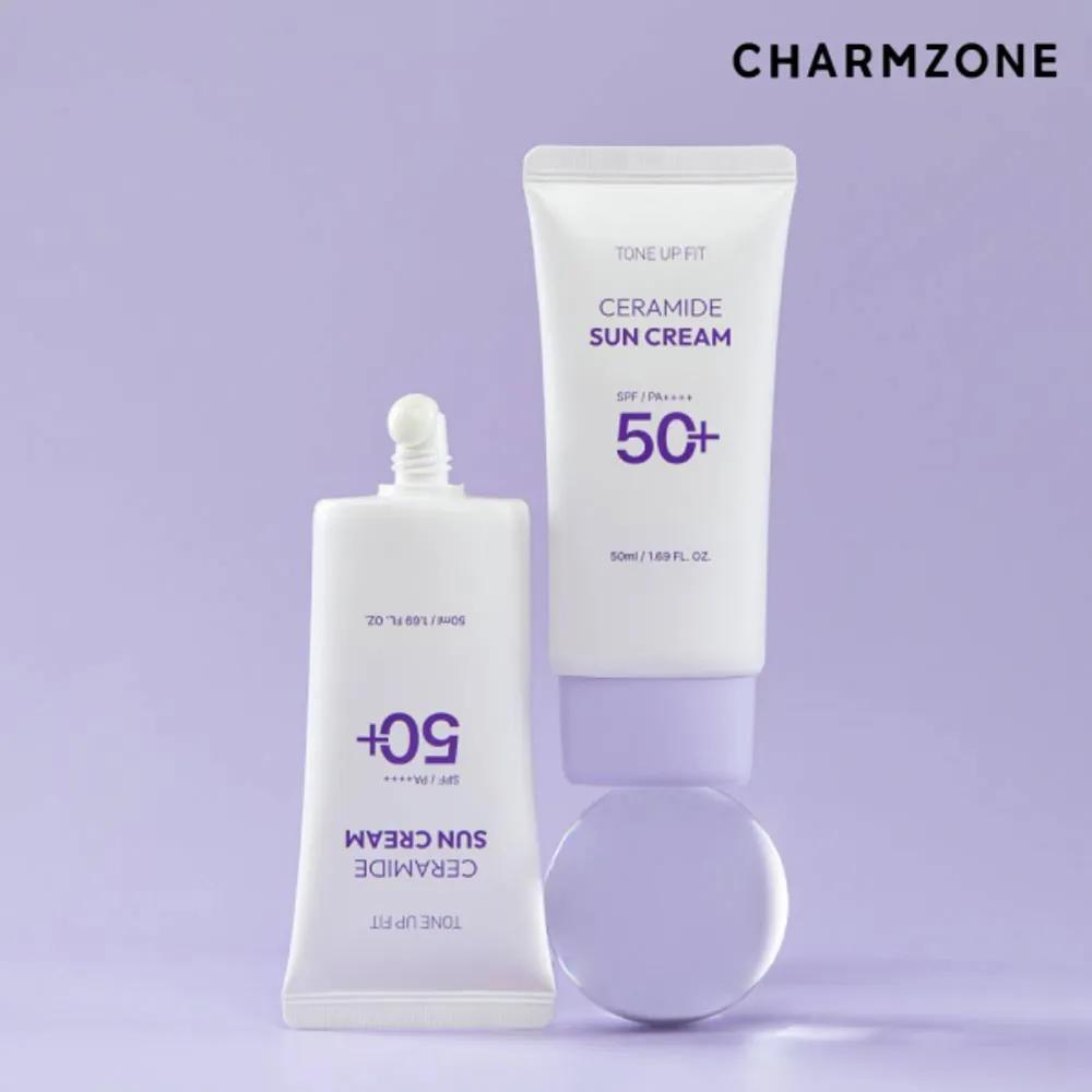 [CHARMZONE] Tone-Up Fit Ceramide Sun Cream 50ml 2 Pieces