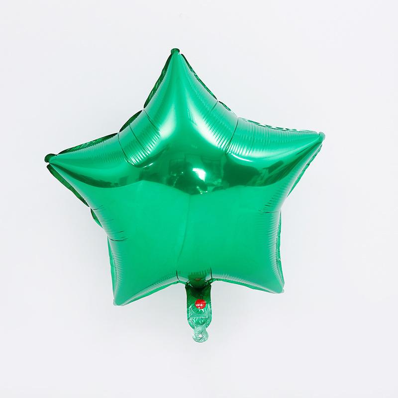 10inch Five-pointed Star Heart Foil Balloons White Black Pentagram  Balloon Kids Toy Wedding Birthday Party Decoration