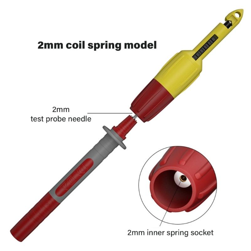 Automotive Test Probes With 2mm 4mm Banana Connector None Destructive Circuit Testing Design For Enhancing Conductivity