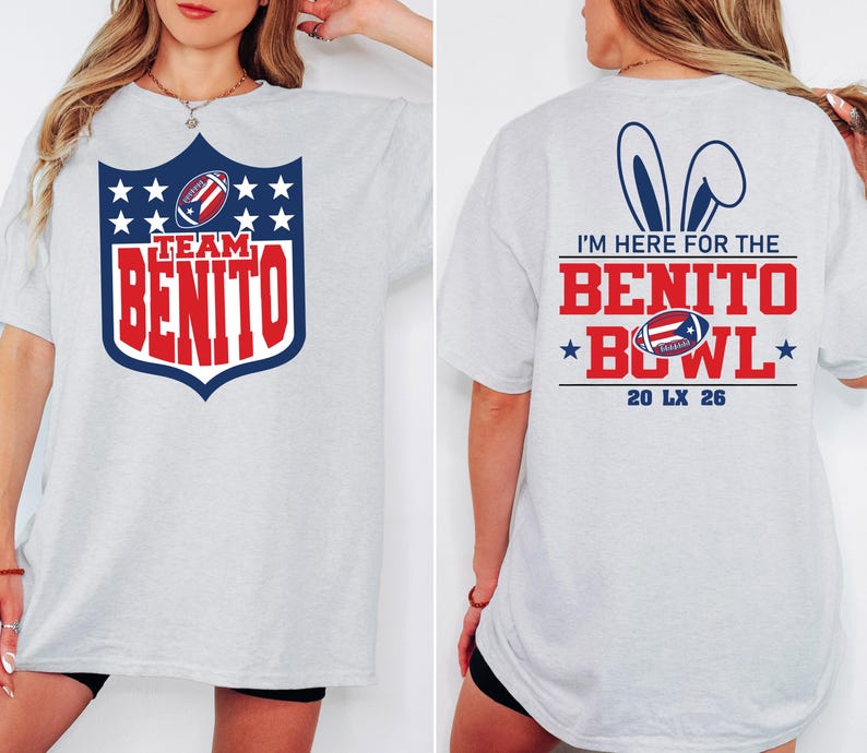 Bunny Football 2026 TeeTeam Benito Girl Sweatshirt Bad Football Bunny Team Tee 2026 Final Match Tees