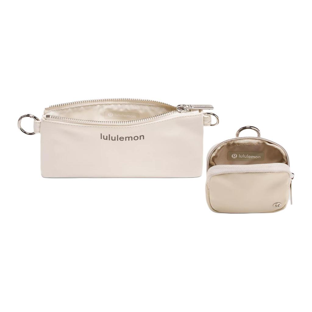 Lululemon Dual-Pouch Sling Casual Fashion Zipper Closure Nylon Shoulder Crossbody Bag Unisex Bags Natural-Linen Bone LU9C16S-060510