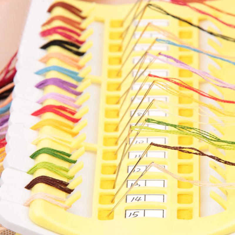 Cross Row Line Tool Specializ Yarn Floss Tread Organizer Sewing Needle Holder 50 Positions Cross Accessory