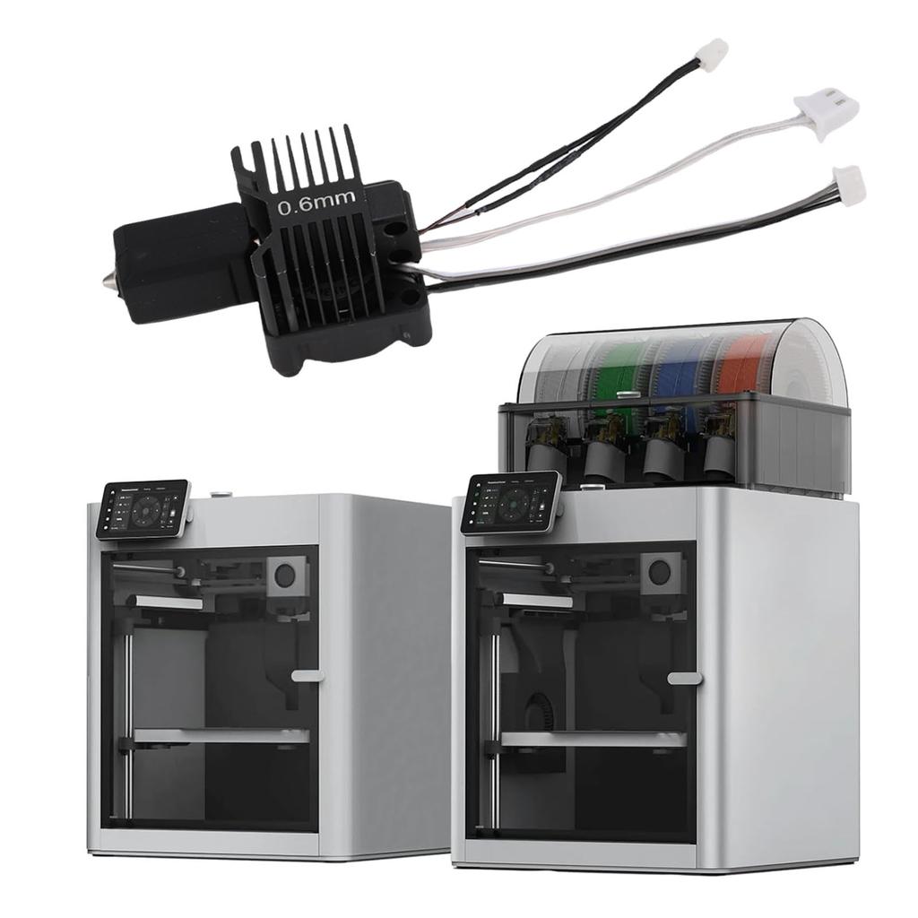 3D Printer Hotend Replacement for X1 3D Printer Integrated Design Hardened Steel Nozzle Extruder Hot End with Fan