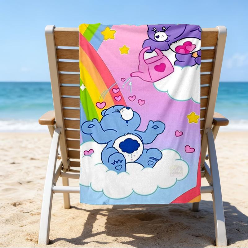 Ultra-Soft Beach Towel with Bear Theme,Ideal for Pool - Camping, Diving - Perfect Travel Essential, Vibrant Beach Towel.